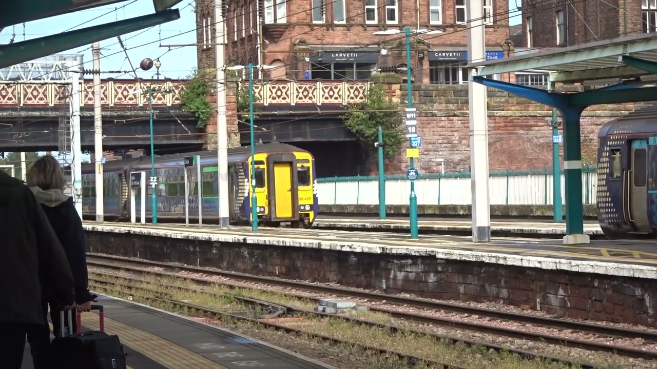 The Class 156 'Super Sprinter' SCOTRAIL No.156439 was arrives onto Platform Seven at Carlisle.