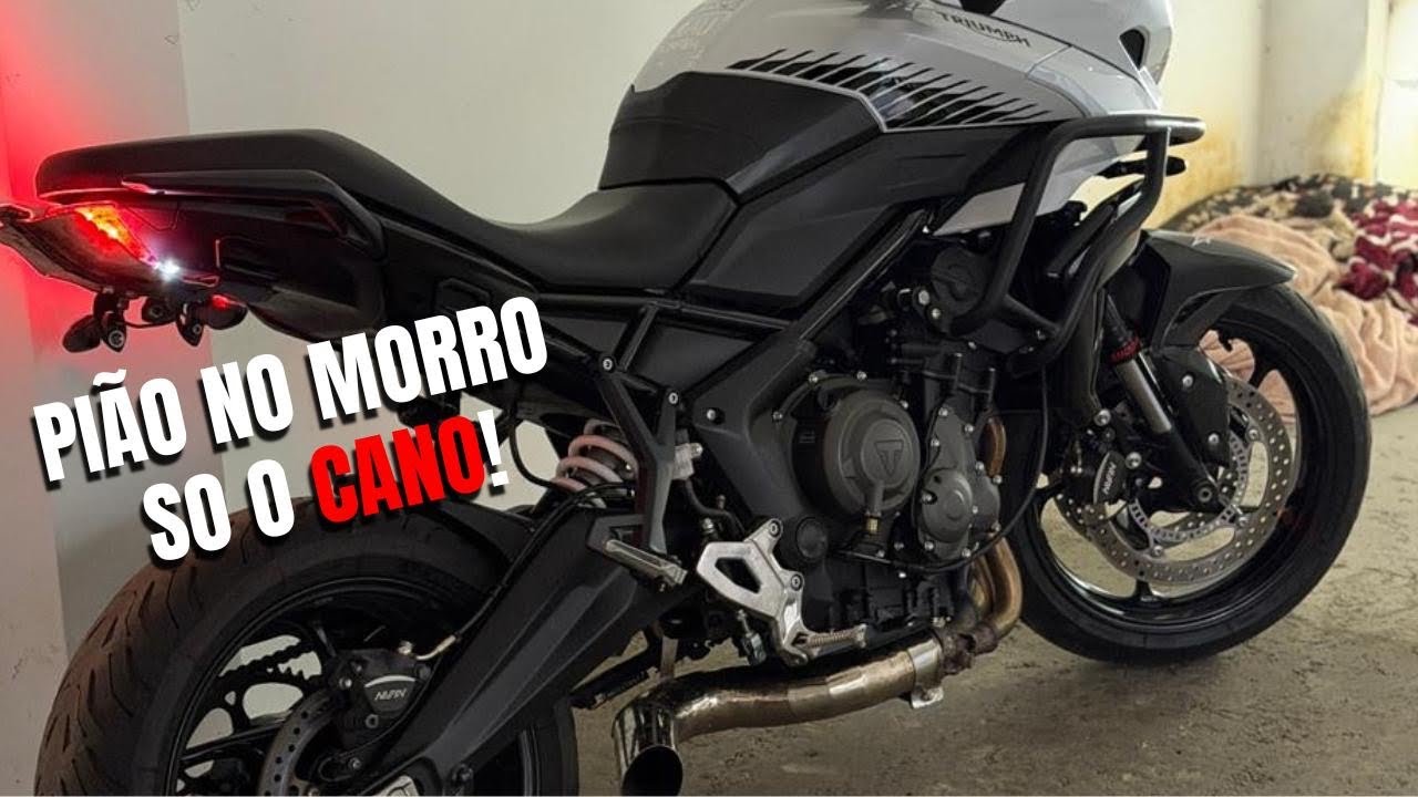 Pião no morro comboio zona norte, Escapamento 3 polegadas diretão Tiger Sport 