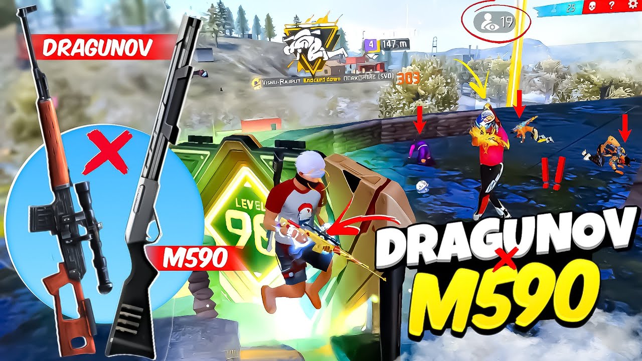 DRAGUNOV X M590 DEADLY COMBINATION !! 21 KILLS !! IN REGION HARD LOBBY !!