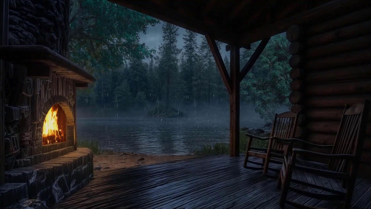 🍂 Rainy Jungle Night Retreat – Gentle Rain, Soft Leaves & Calm Nature 🌧️🌲