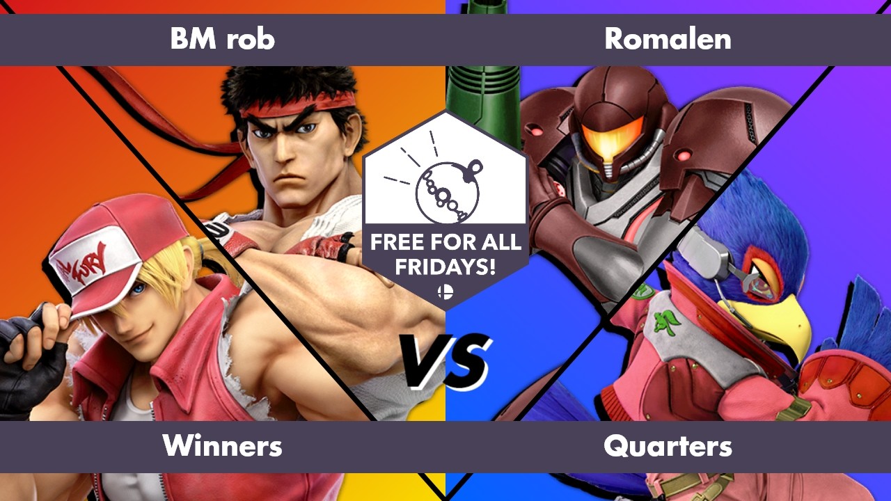 Free for All Fridays 80 Winners Quarters: BM rob (Terry, Ryu) vs Romalen (Samus, Falco)