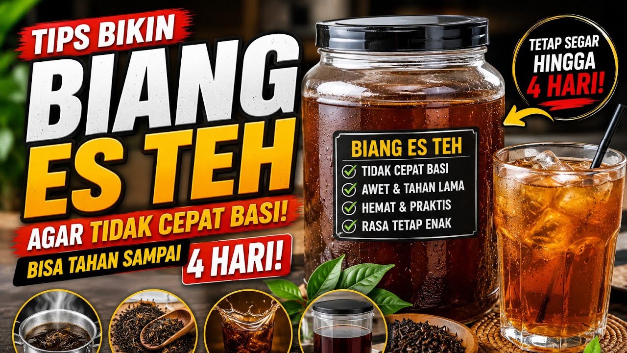 TIPS AGAR BIANG ES TEH TIDAK CEPAT BASI DAN TAHAN SAMPAI 3 ATAU 4 HARI