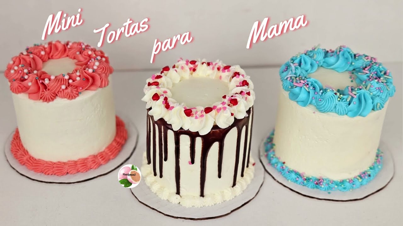 Mini Pasteles para Mama (te enseño hacer el Bizcocho la Crema Chantilly con 2 INGREDIENTES)