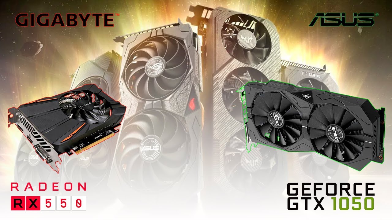 Лучшие видеокарты до 10.000 рублей \ сравнение GTX 1050 и RX 550.