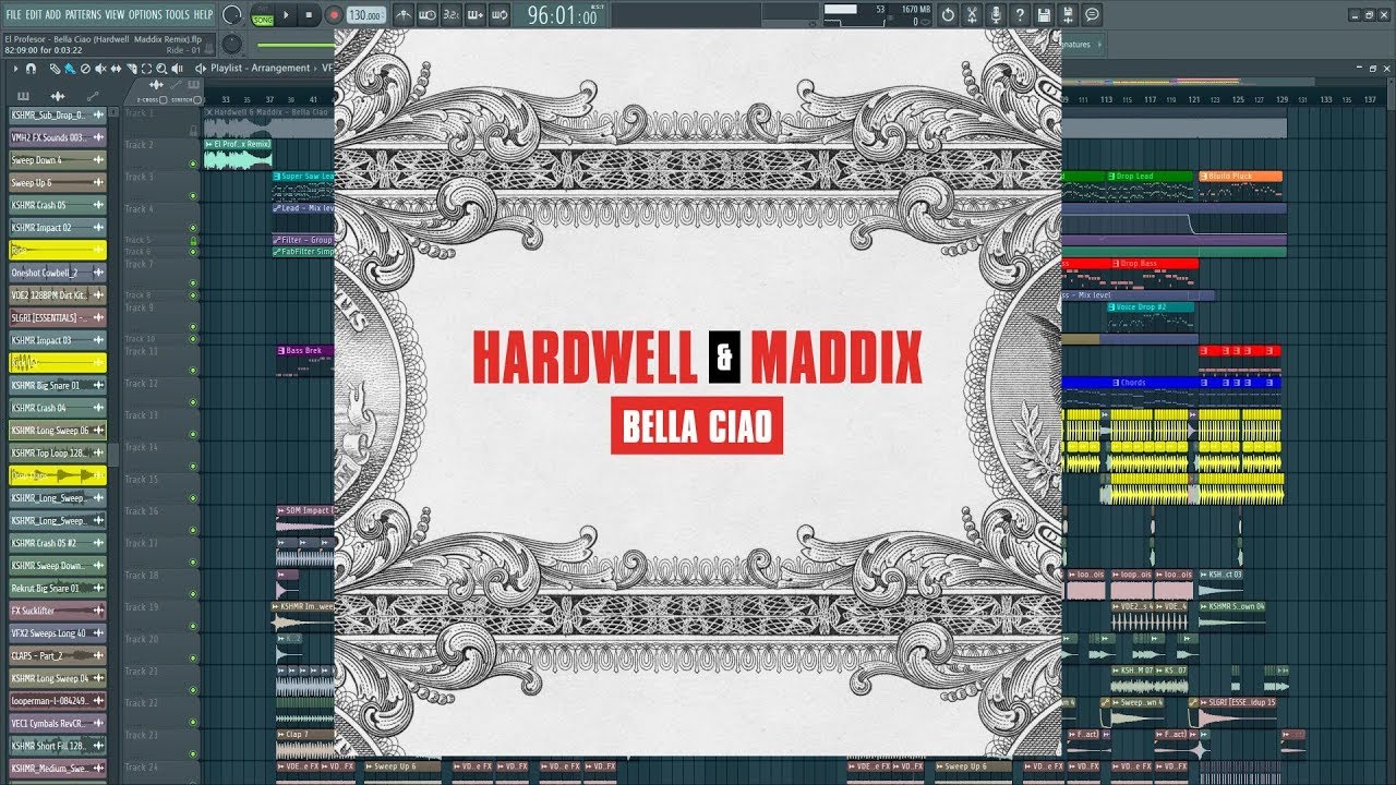 Hardwell & Maddix - Bella Ciao (Remake Janwey) [Free FLP]