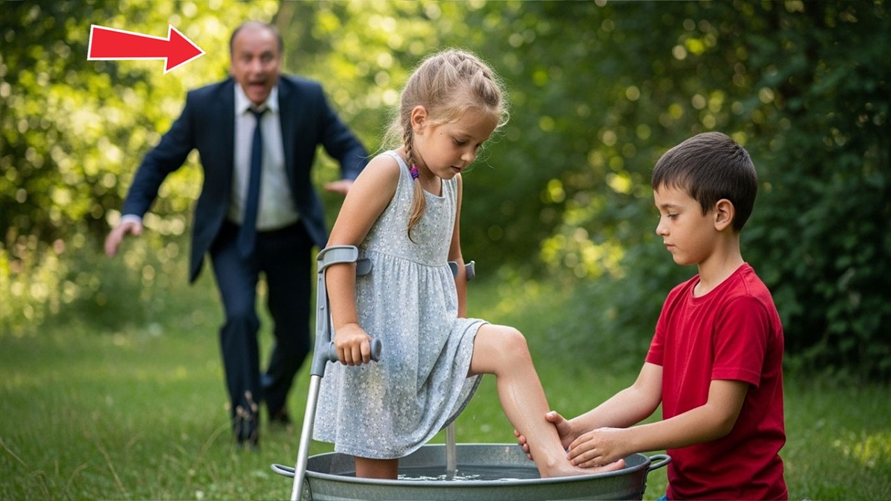 ÎȚI VOI SPĂLA PICIOARELE FIICEI TALE ȘI EA VA MERGE DIN NOU… IAR BOGATUL A RÂS, DAR A RĂMAS ÎNGHEȚAT