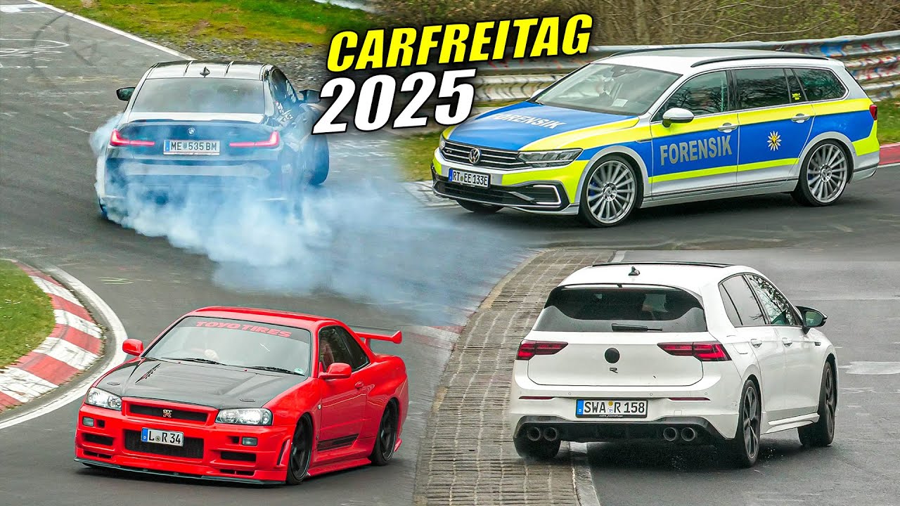 Nürburgring CARFREITAG 2025 Highlights, CRAZY Drivers & MANY Slides! Touristenfahrten Nordschleife