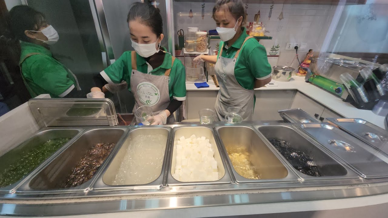 Taiwan dessert making from coconut just and jelly healthy