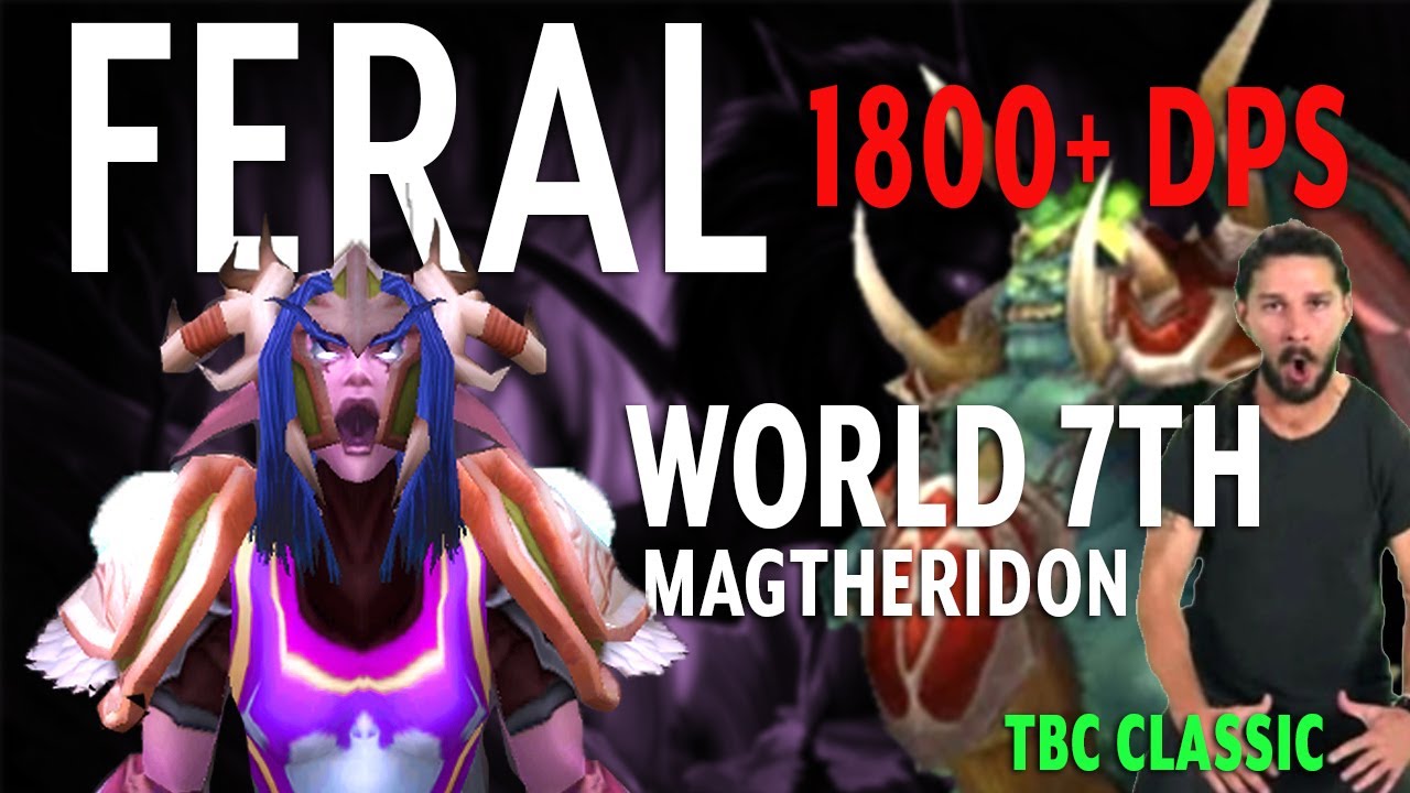 1800+ DPS Feral Druid - World #7th / US 2nd Magtheridon | WoW TBC Classic