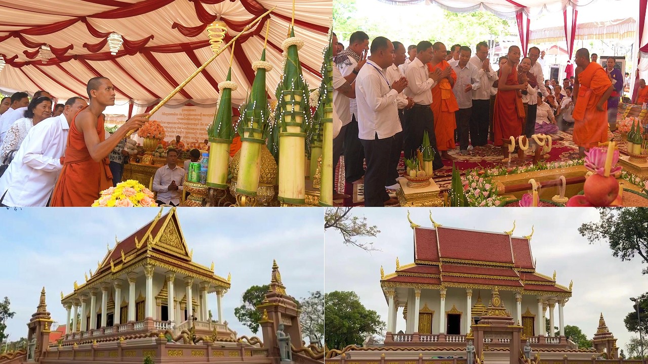 មហាអស្ចារ្យ! ពិធីក្រុងពាលីកសាងព្រះវិហារ វត្តក្រឡាញ់ចាស់ ក្រោមវត្តមានព្រះអង្គគ្រូ ចន្ទ មុនី