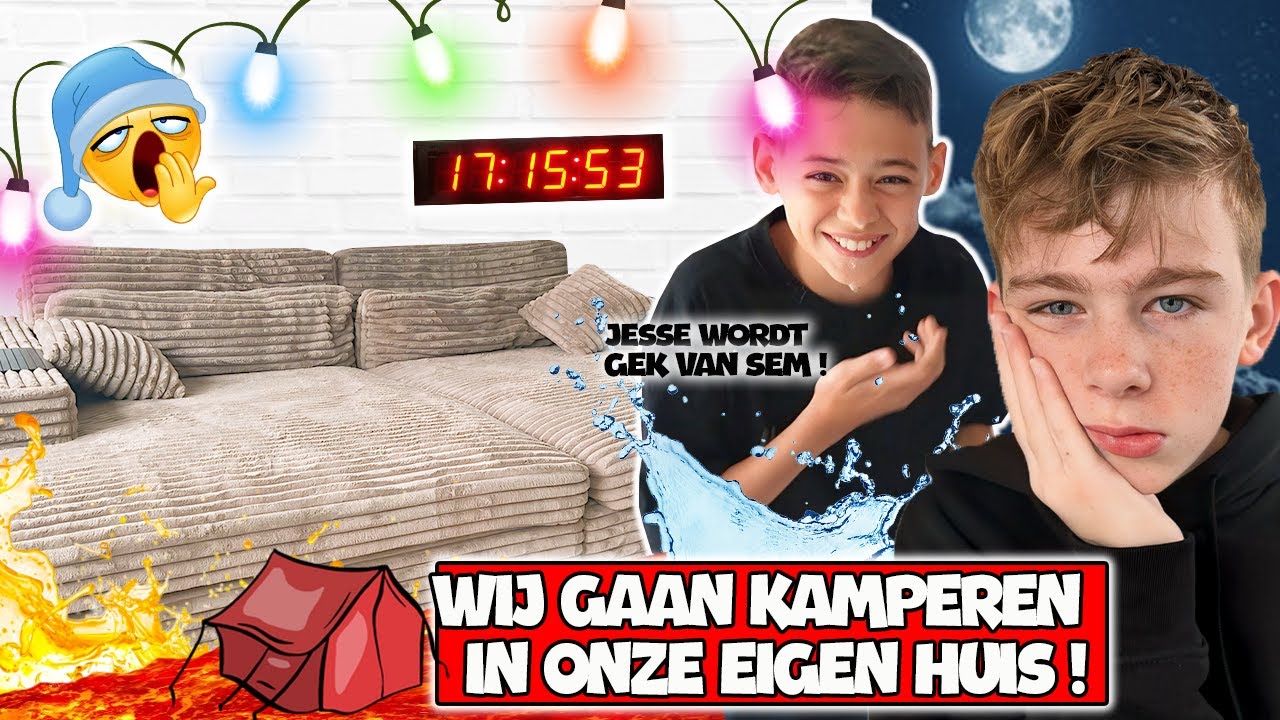 WIJ MOETEN 24 UUR OP DE BANK OVERLEVEN MET CHALLENGES  !! -  De Bakkertjes #907