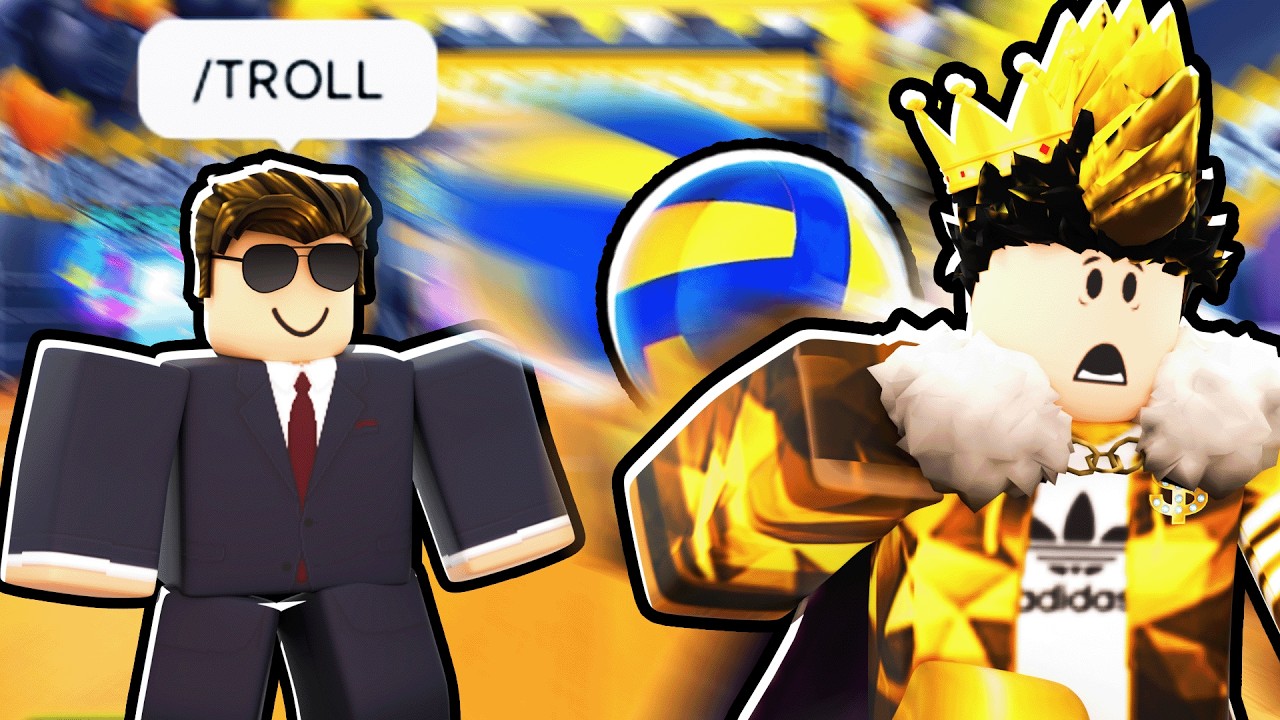 Trolling YouTubers using ADMIN COMMANDS in Volleyball Legends!
