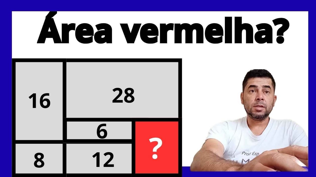 Calcule A ÁREA vermelha nesse Puzzle 