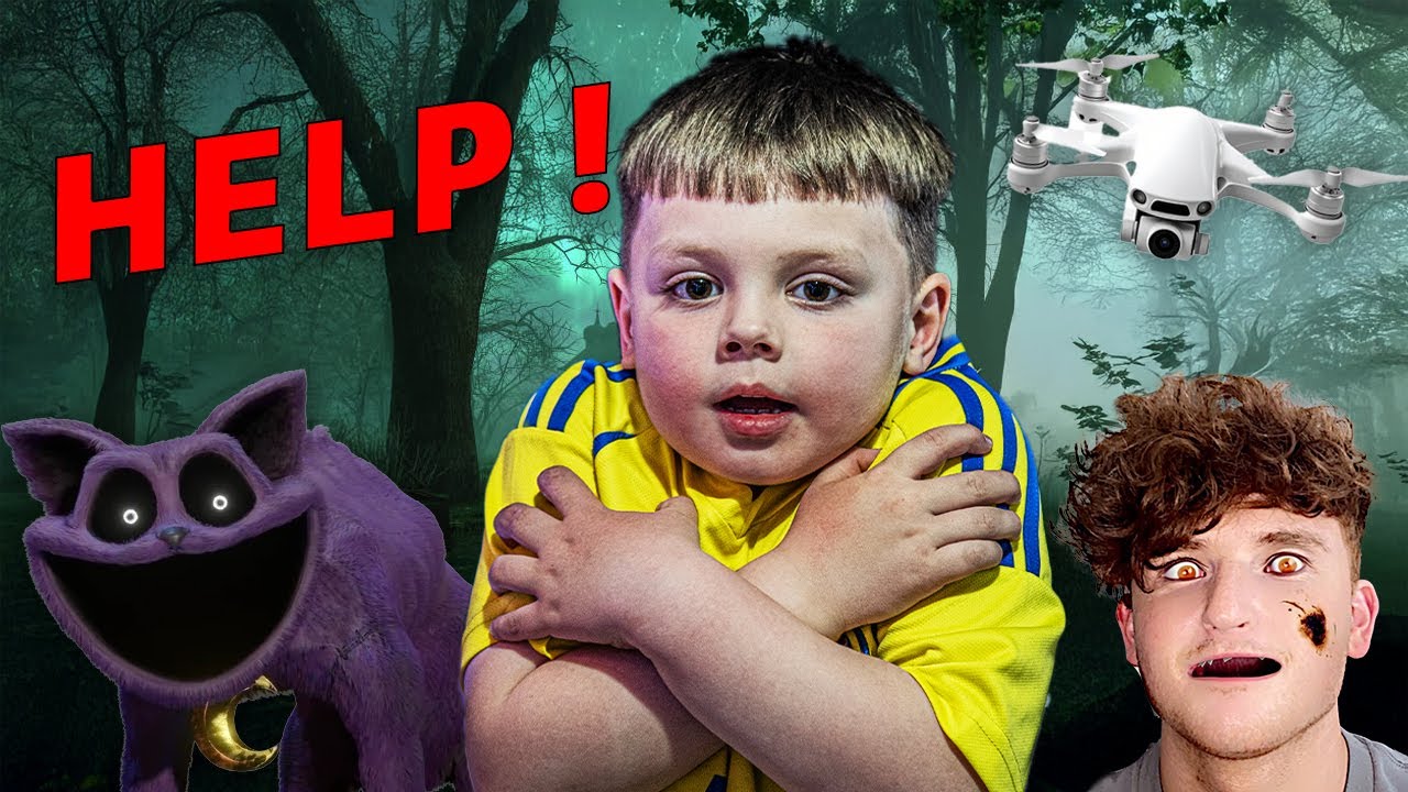 WE FOUND EVIL HORROR CHARACTERS ON THE DRONE! (EVIL CAPNAP, EVIL CURSED CAYLUS, HORROR HOUSE!!)