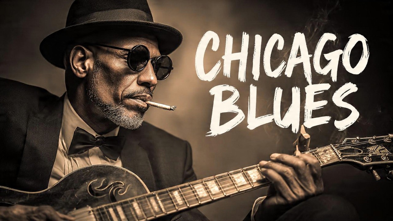 Slow Modern Blues: Relaxing Electric Guitar for Night Driving.Blues for a Lonely Road