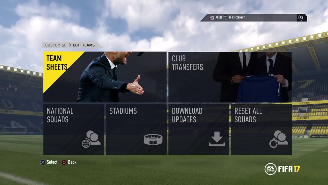 Fifa 17 how to use a created player in practice arena