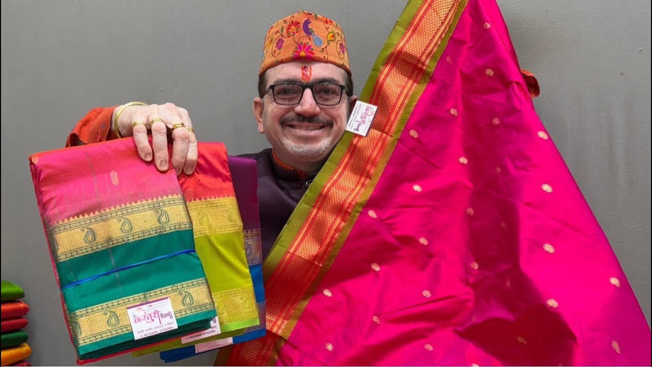 Pure Silk Kanjiwarm Paithani | Kasturi Paithani live | Gadwal Paithani