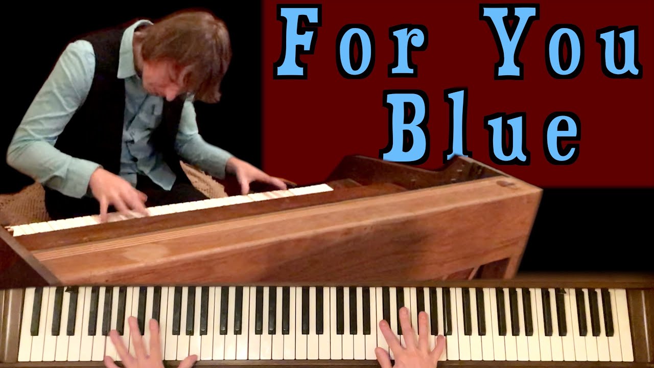 For You Blue | Piano with Newspaper | Isolated