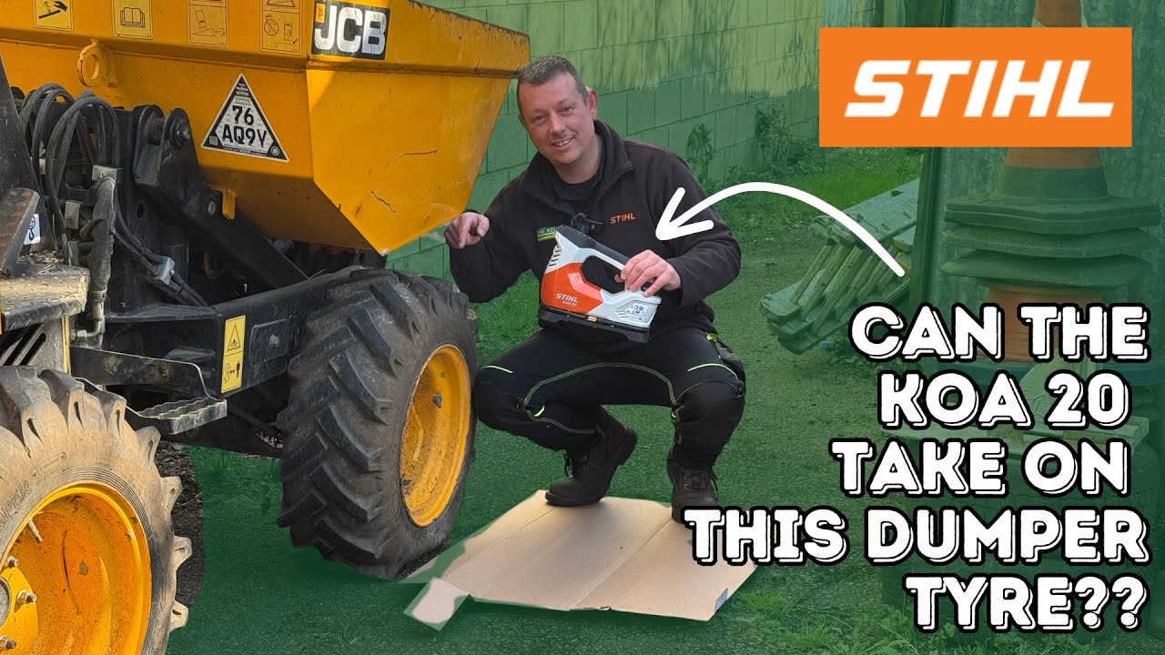 WATCH THIS before you buy your next compressor -Can the STIHL KOA 20 take on this dumper tyre?? 💨