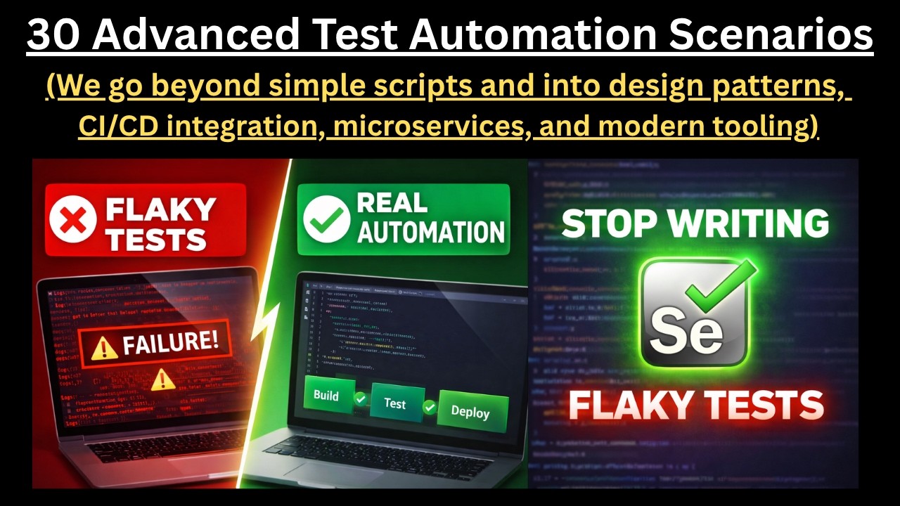 30 Advanced Test Automation Scenarios (The Architect's Playbook): Stop Failing Automation Interviews