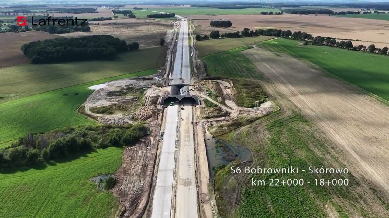 Budowa drogi ekspresowej S6 Bobrowniki - Skórowo  - Lipiec 2025 - film z powietrza