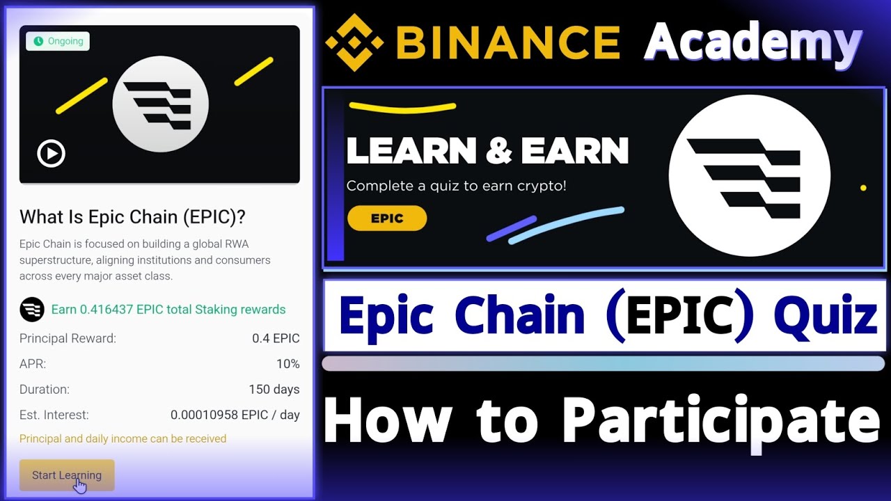 Binance Epic Chain (EPIC) Quiz | Learn and Earn | Binance Academy | How to Participate