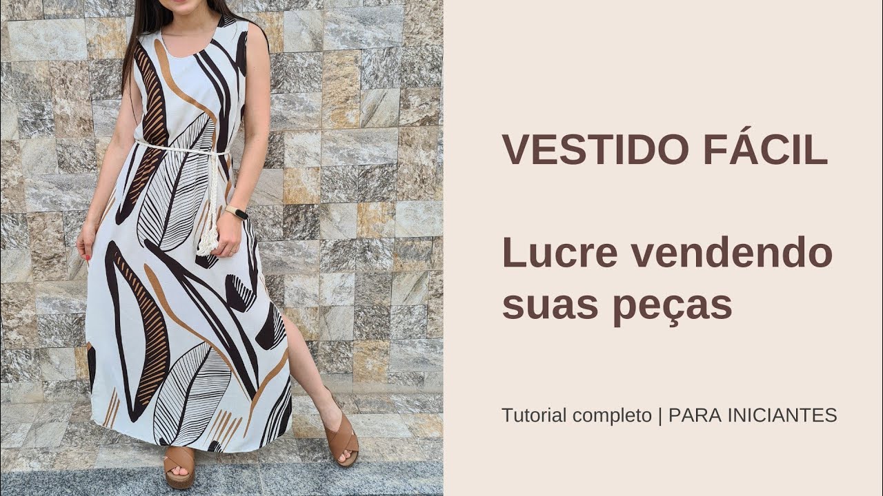 COSTURE E VENDA, VESTIDO MAIS FÁCIL DO MUNDO,  PASSO A PASSO | LUCRE VENDENDO SUAS PEÇAS 💸💸💸💸