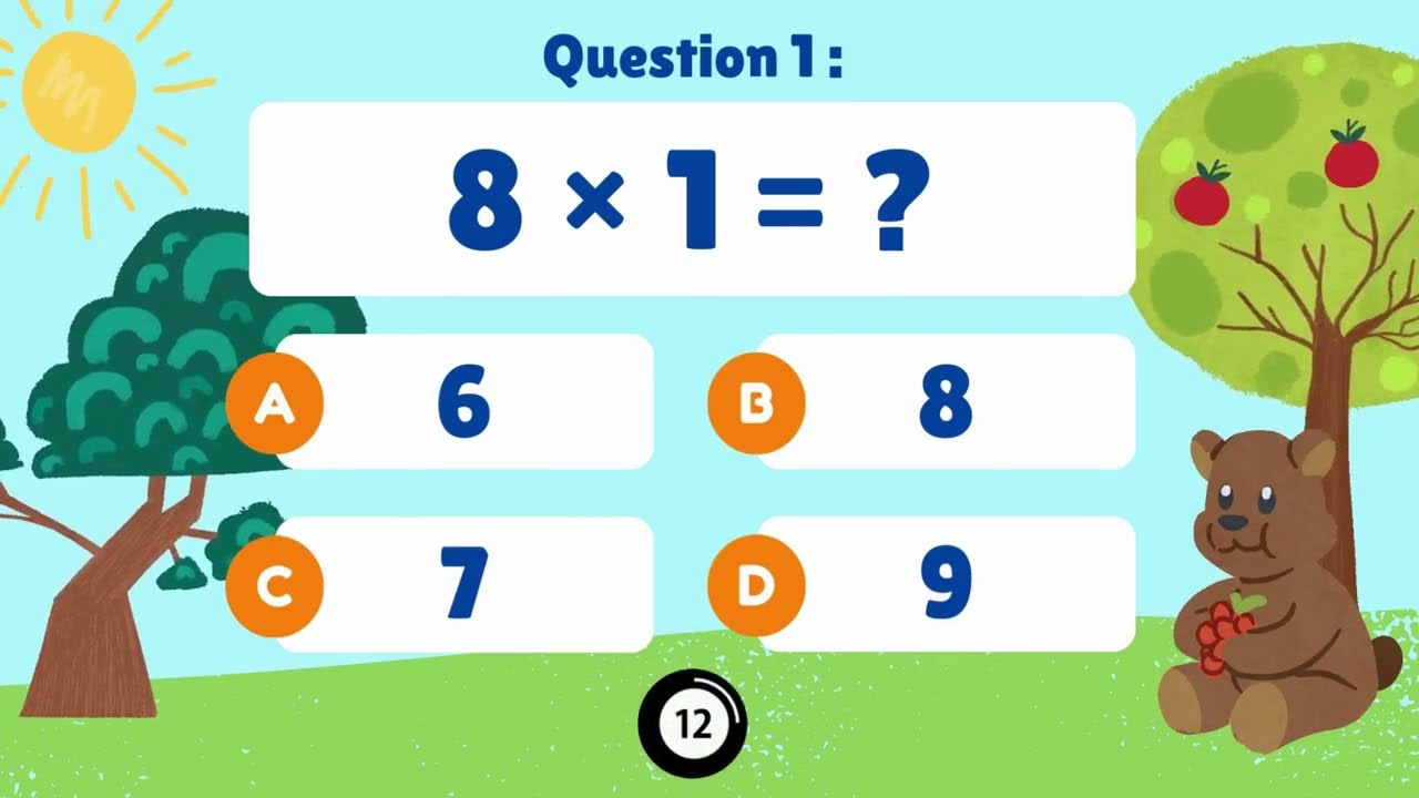 Multiplication Table Quiz Game: Learn & Play with the 8 Times Table! 🚀
