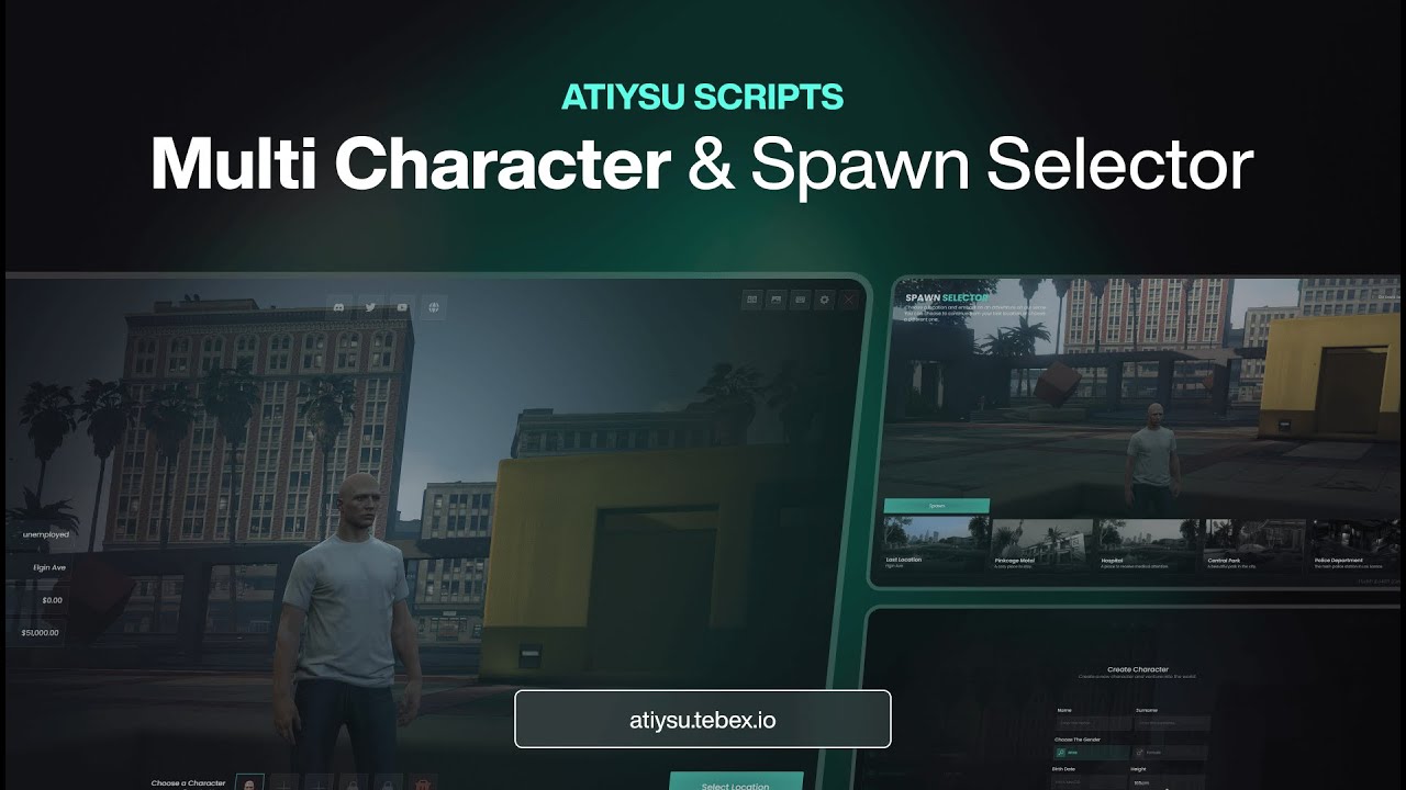 FiveM Multi-Character & Spawn Selector 2025 | Ultimate RP System | Aty Scripts