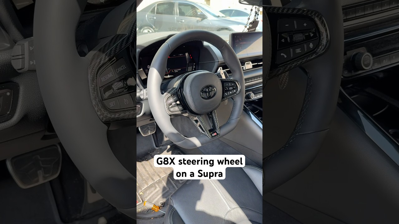 Installing a G8X steering wheel on a Supra #toyota #m3 #g80 #g80m3 #supra #bmw #grsupra #car #cars