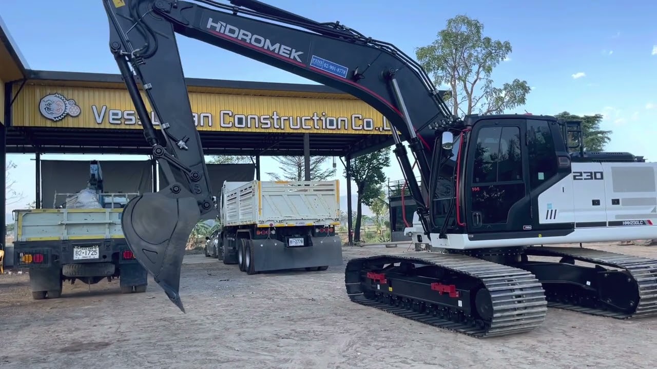 HIDROMEK HMK230LC  เสริมทัพ บริษัทเวสสุวรรณ คอนสตรัคชั่น เตรียมลุยงานถนน  29/01/2565