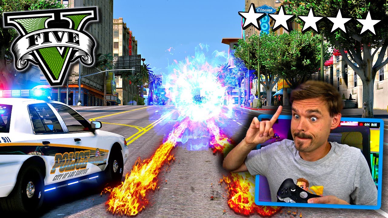 Can a time machine escape 5 Star Wanted Level? (GTA 5 Mods) #GTAVMods