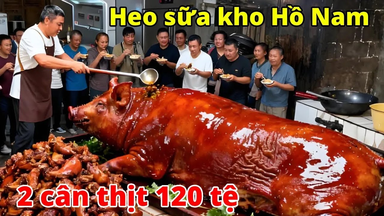 Heo sữa kho khô Tương Tây Hồ Nam, 120 tệ cho 2 kg thịt