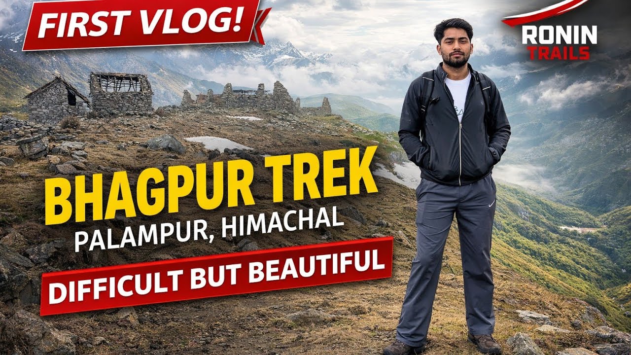 My First Vlog | Difficult but Beautiful Bhagpur Trek, Palampur 🌄