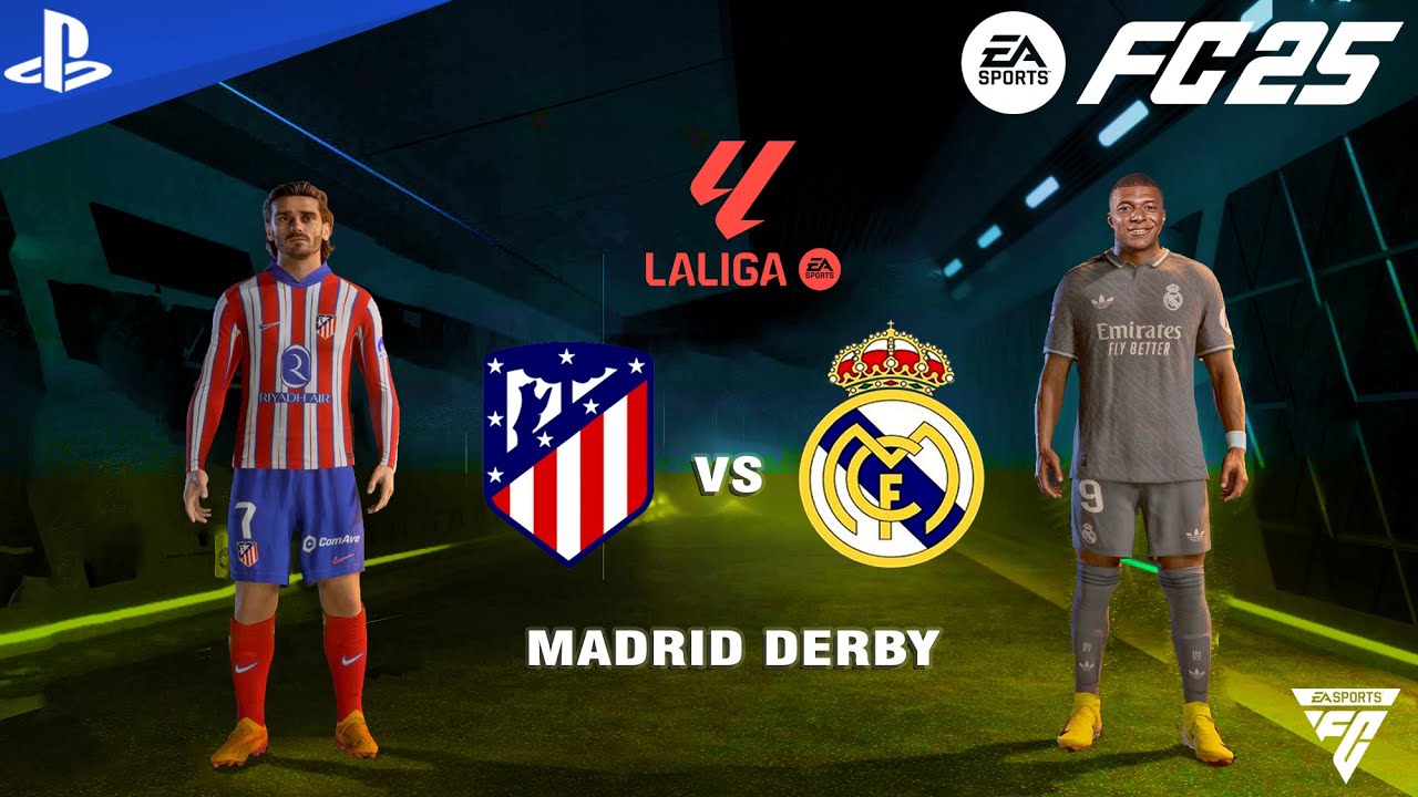 FC 25 - Atletico Madrid vs Real Madrid ft. Mbappe, Alvarez, Vinicius - La Liga Match | PS5™ 4K