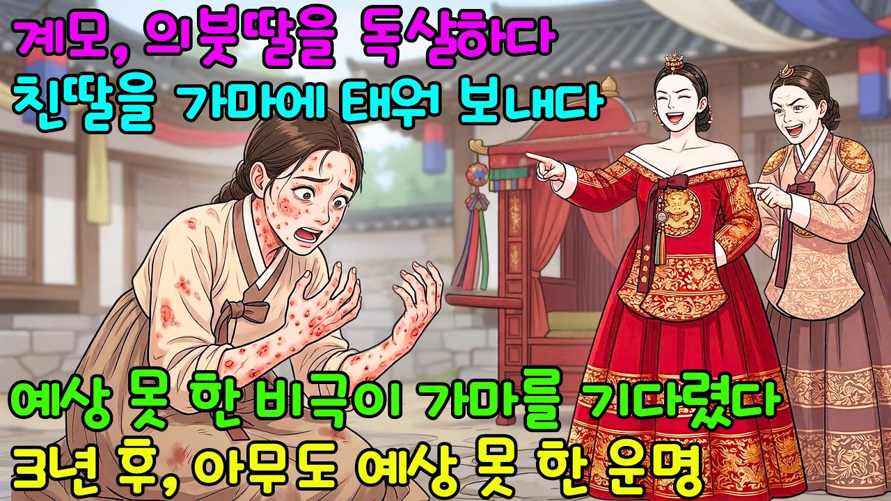 계모, 의붓딸을 독살하려 친딸을 가마에 태웠다… 그녀가 전혀 예상 못 한 비극이 가마를 기다리고 있었다 | 야담 | 조선야담 | 민담 | 설화 | 전래동화 | 오디오북