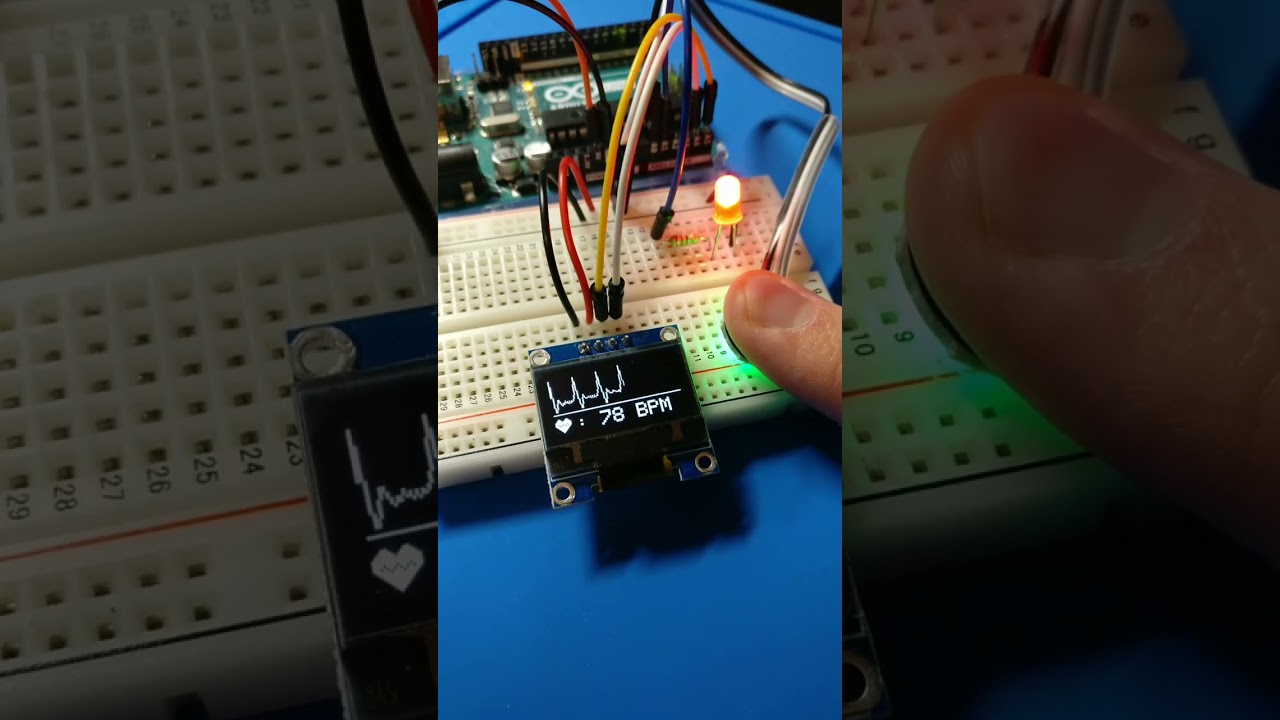 Heart Beat Sensor | Heart Rate Monitering On OLED Display With Arduino