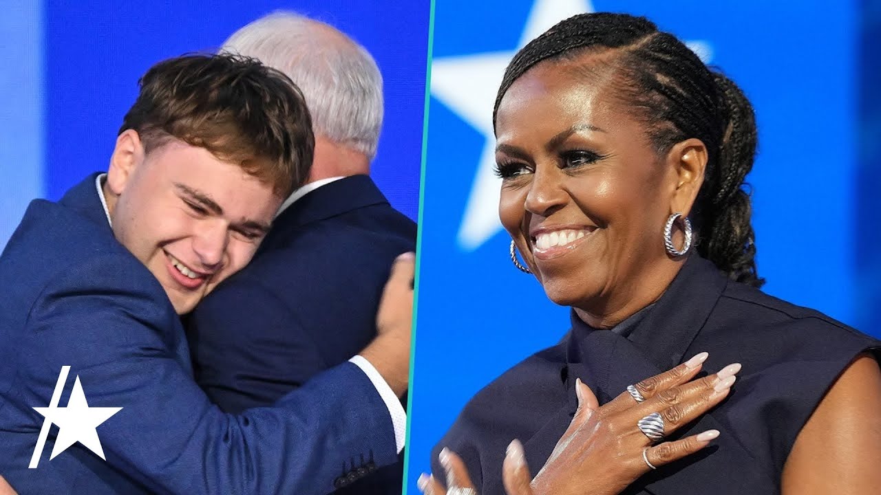 Michelle Obama DEFENDS Gus Walz After Viral DNC Moment w/ Dad Tim Walz