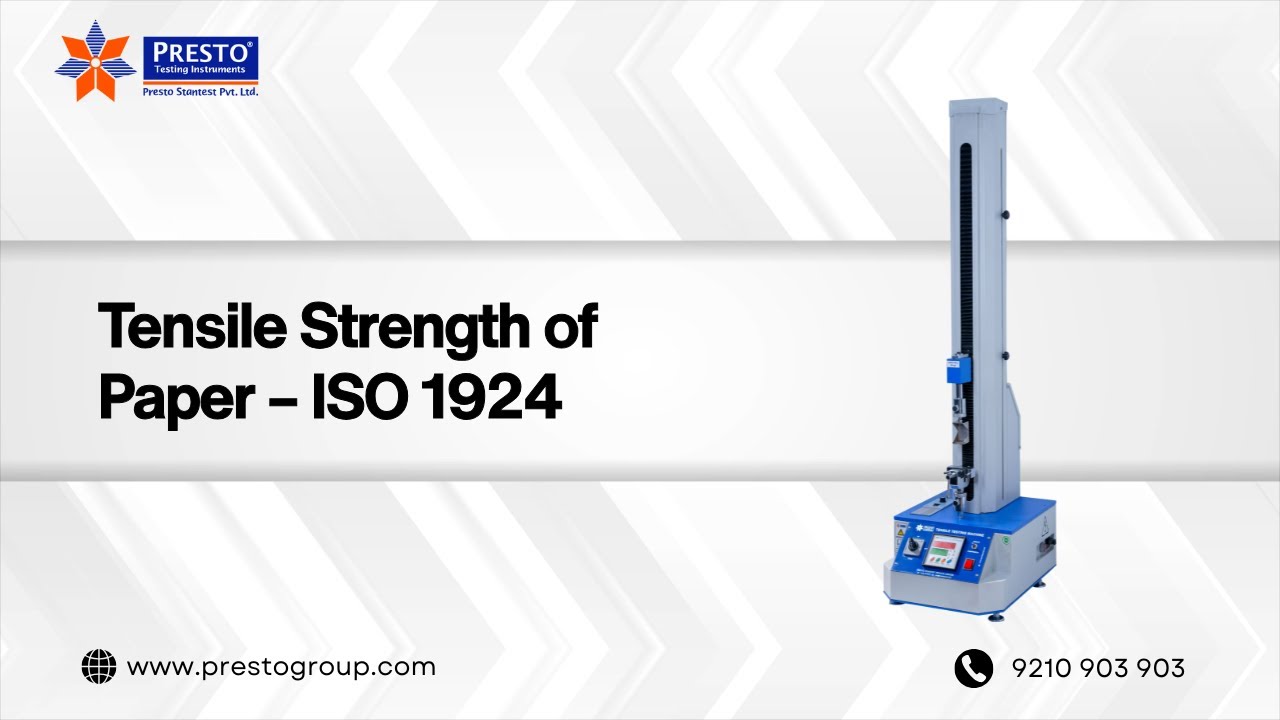 Tensile Strength of Paper as per ISO 1924 | Paper & Packaging Strength Test Explained