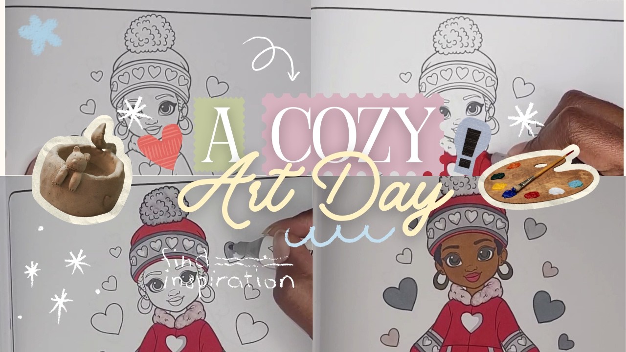 Color With Me | Winter Love 💕 ❄  #colortherapy #relaxingvideo #cutecoloring #satisfyingvideo