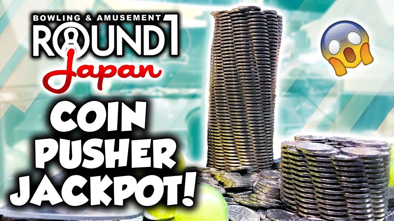 HUGE coin pusher tower jackpot at Round 1 arcade in Japan!