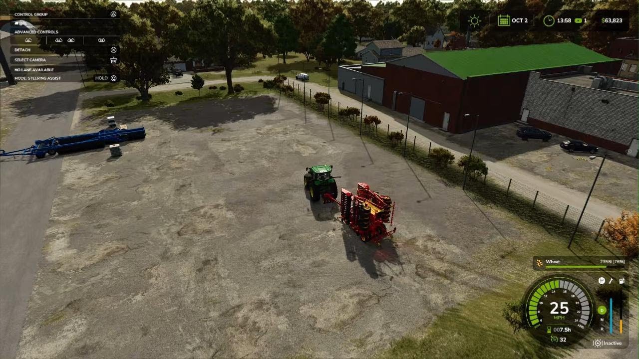 Planting wheat and rolling