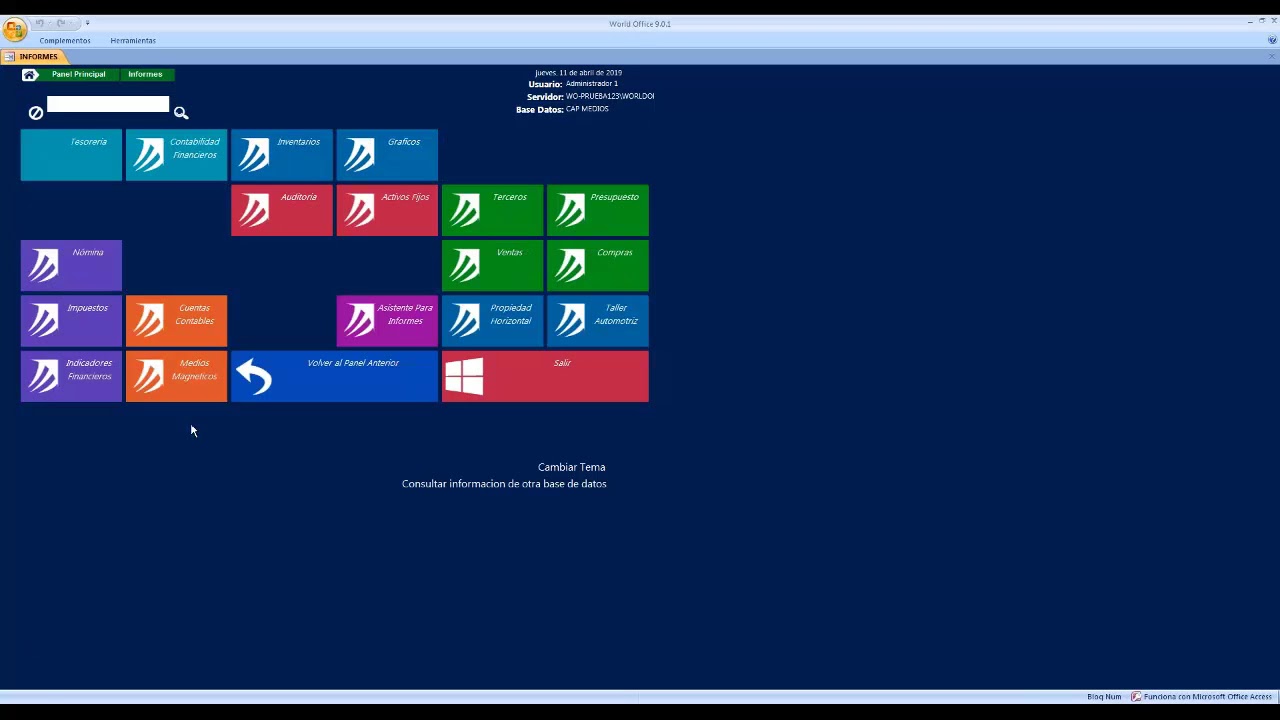 Configuración y Generación de Información Exógena en World Office