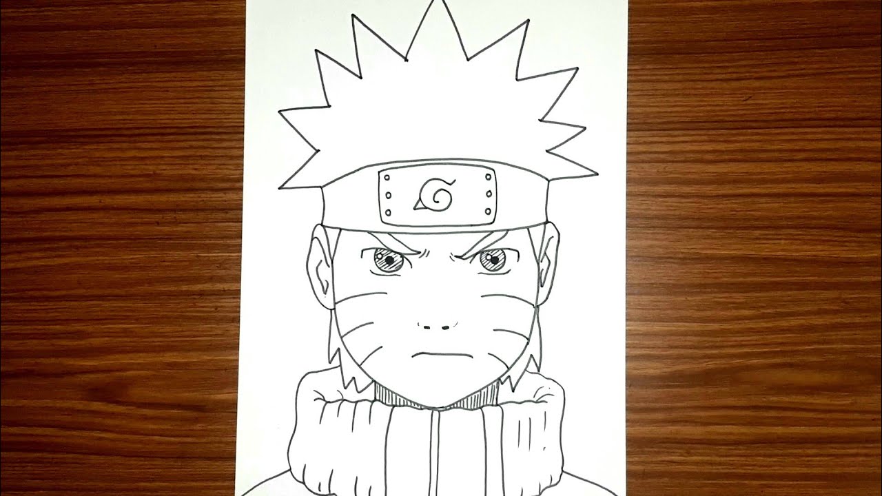 Naruto Uzumaki step by step drawing | Anime character Naruto Uzumaki drawing step by step |