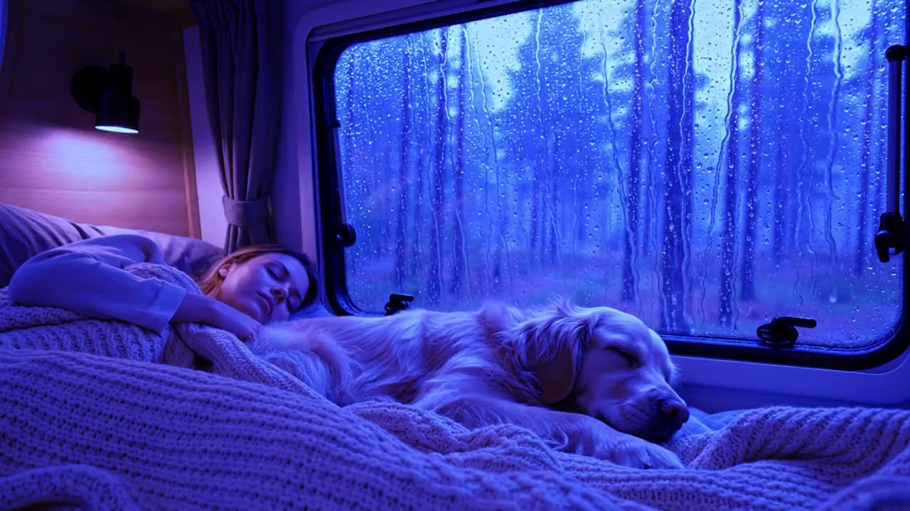 Soothing Rain Sounds with Distant Thunder for Peaceful Sleep