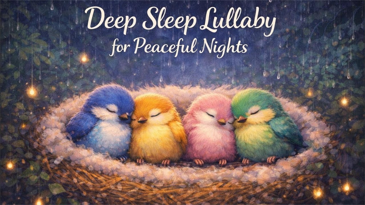 Deep Sleep Lullaby for Peaceful Nights 🌙 Calming Music for Kids & Babies | Sleepy Birds