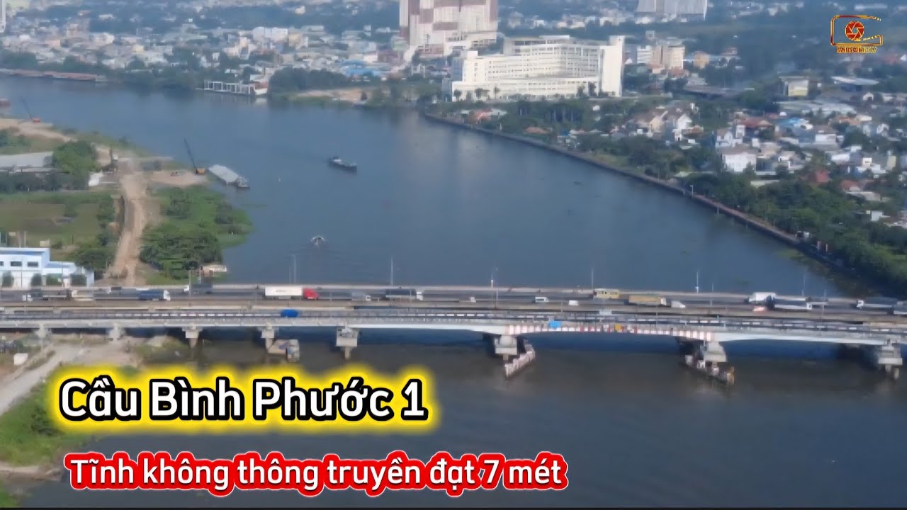 Thông xe cầu Bình Phước 1 sau khi nâng tĩnh không cầu thêm 1,25m | cầu Bình Phước 1