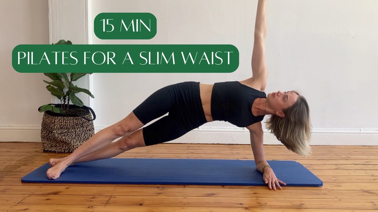 15 MIN PILATES WORKOUT FOR A SLIM WAIST - Intermediate Mat Pilates (No Equipment Needed)