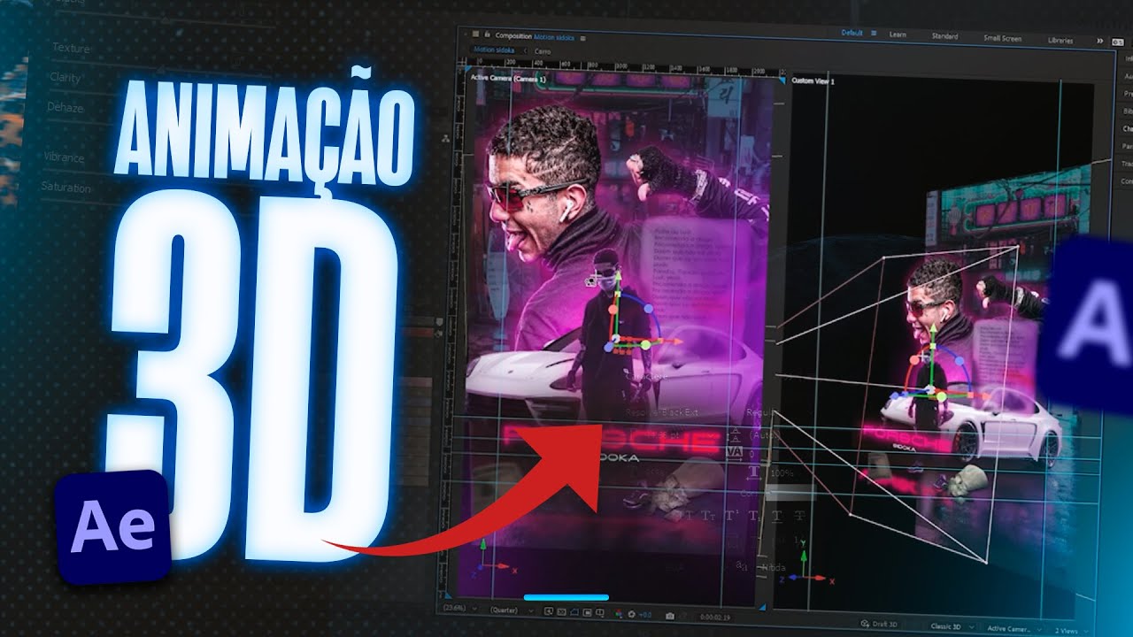 Como fazer uma ANIMAÇÃO 3D (APLICANDO EFEITO DE PROFUNDIDADE) no AFTER EFFECTS