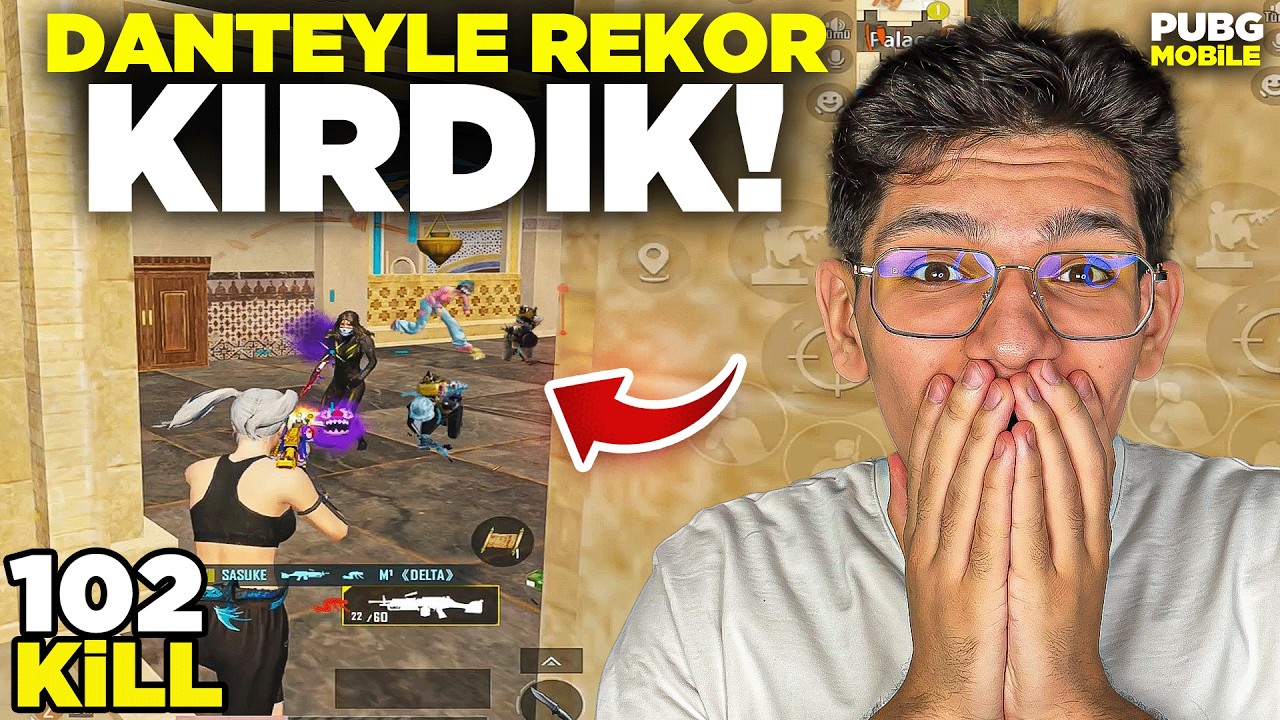 DANTEYLE REKOR KIRDIK! 2 MA&Ccedil;TA 102 KİLL ALDIK - PUBG MOBİLE